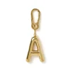 Alphabet Gold Key Ring