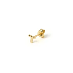 Alphabet Gold Single Stud