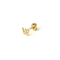 Alphabet Gold Single Stud