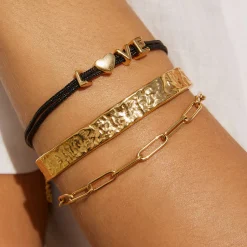 Alphabet String Bracelet - Black