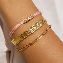 Alphabet String Bracelet - Rose