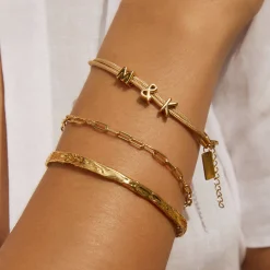 Alphabet String Bracelet - Sand