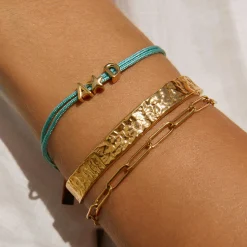 Alphabet String Bracelet - Sky