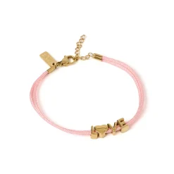 Alphabet String Bracelet - Rose