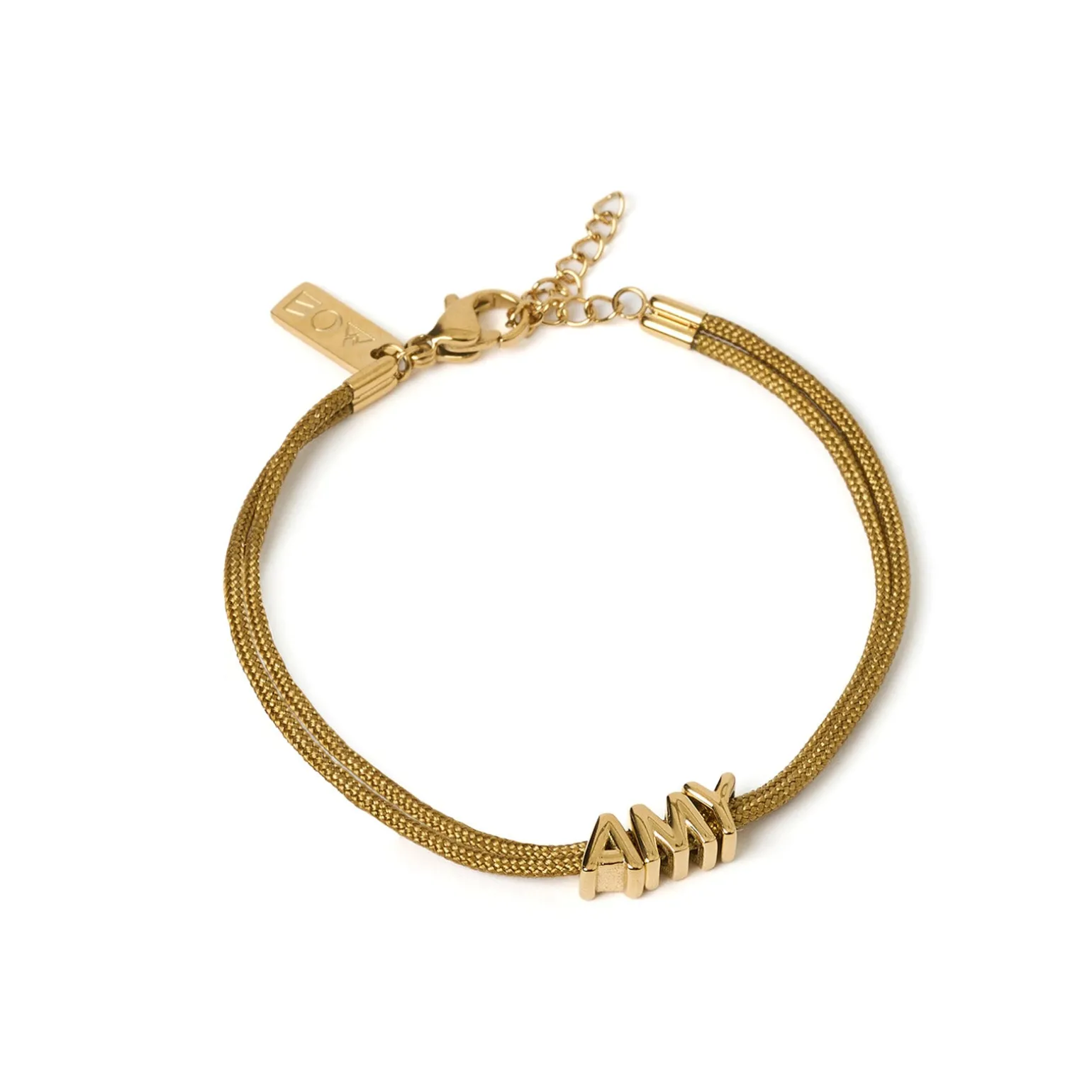 Alphabet String Bracelet - Coffee