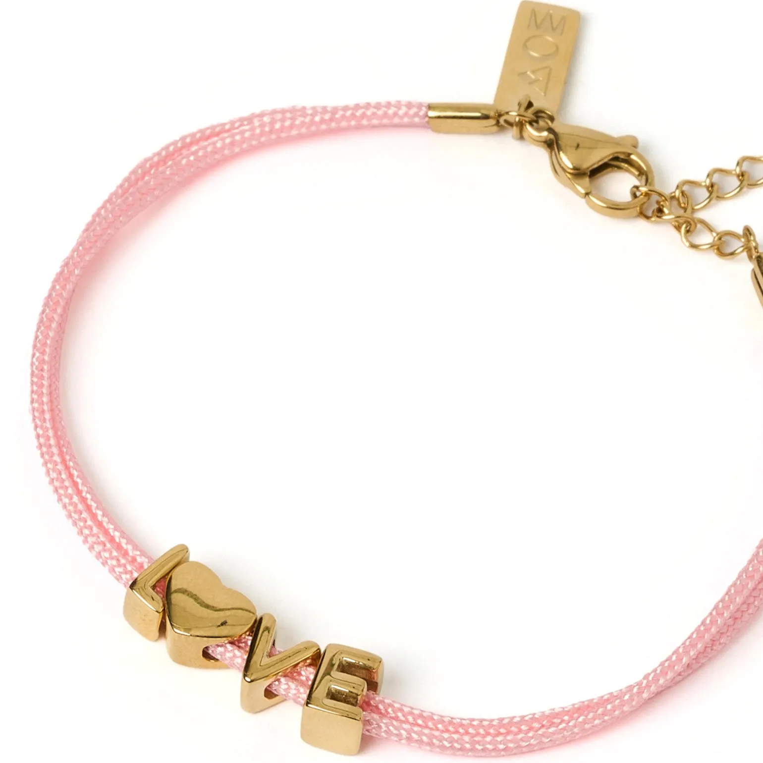 Alphabet String Bracelet - Rose