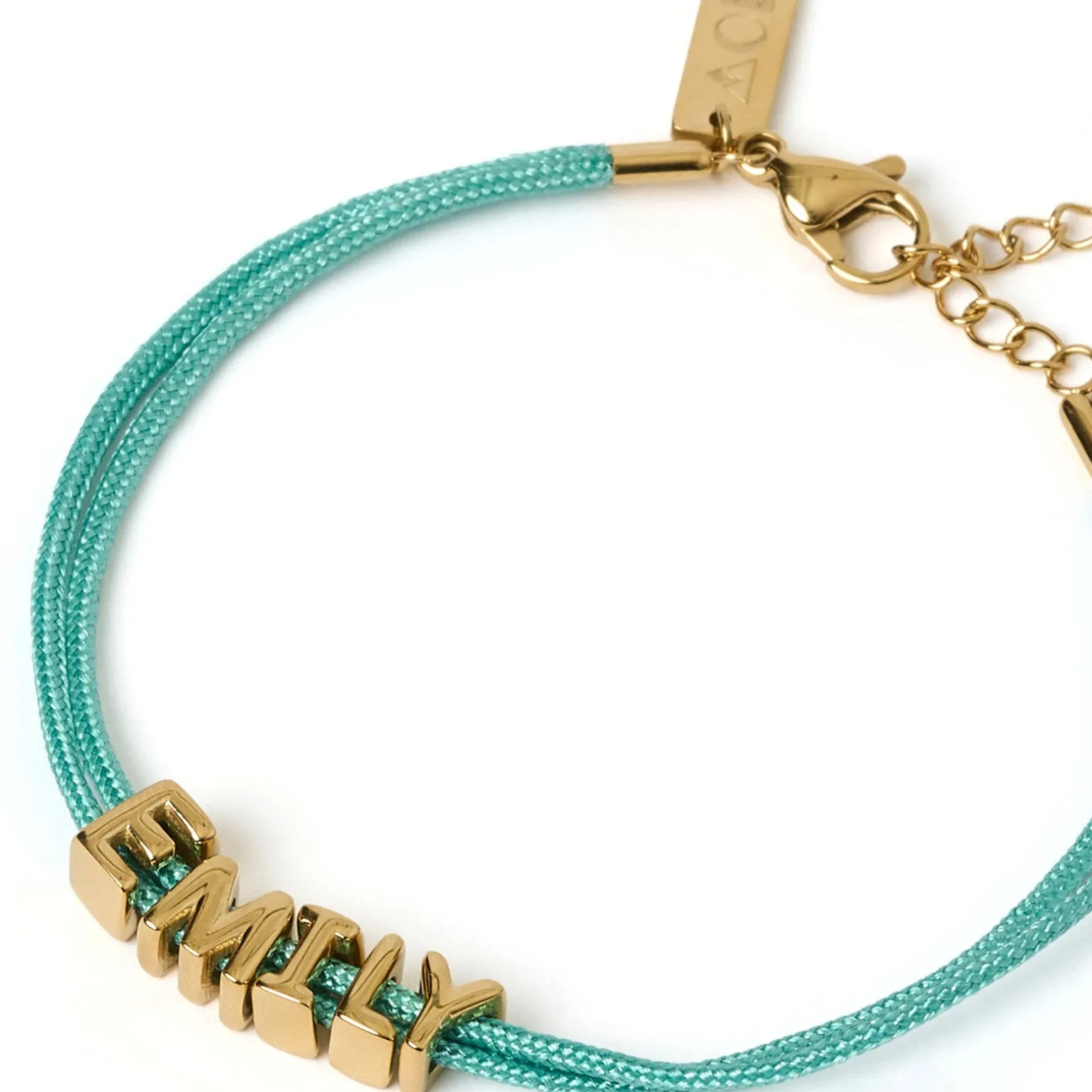 Alphabet String Bracelet - Sky
