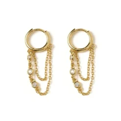 Amaretto Gold Huggie Earrings