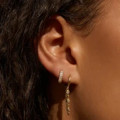 Amaretto Gold Huggie Earrings