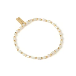 Amber Pearl and Gold Bracelet