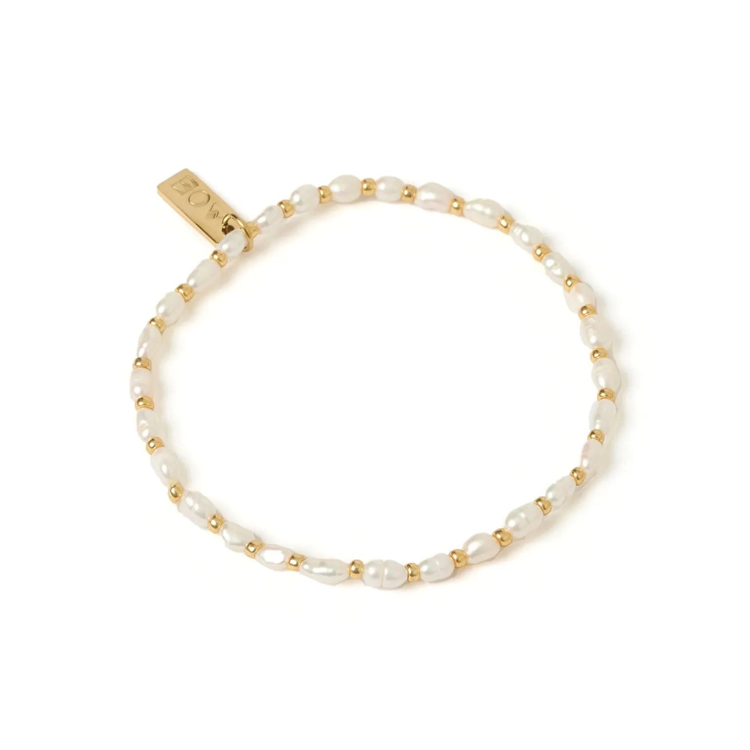 Amber Pearl and Gold Bracelet