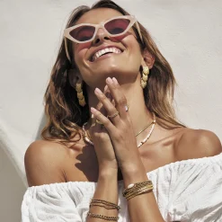 Amira Gold and Pearl Ring