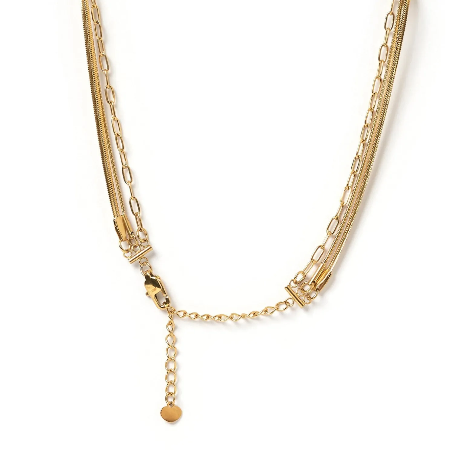 Amour Triple Gold Necklace