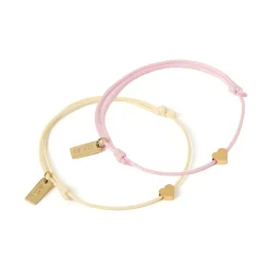 Angel Heart Friendship Bracelet Pair