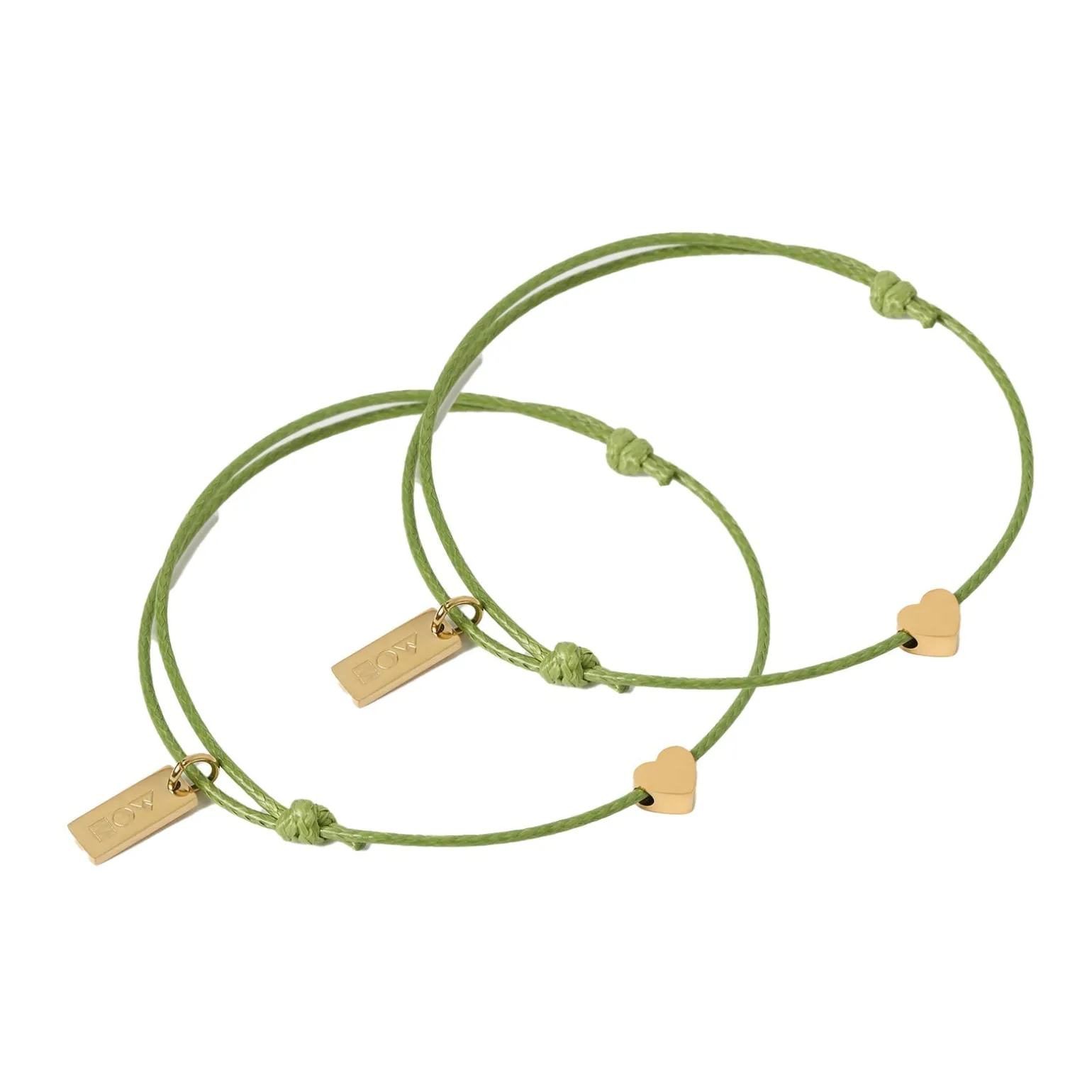 Angel Heart Friendship Bracelet Pair