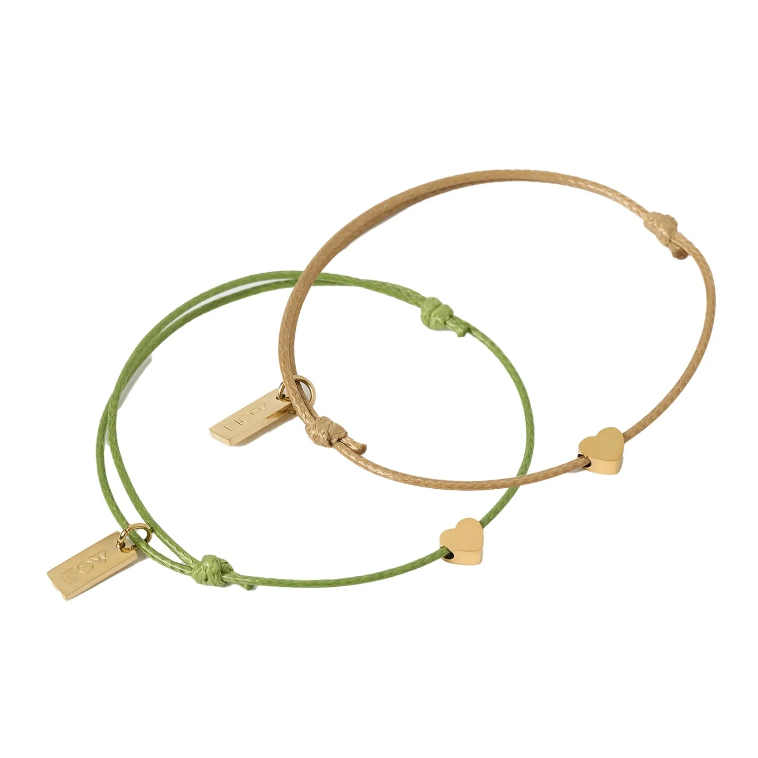 Angel Heart Friendship Bracelet Pair