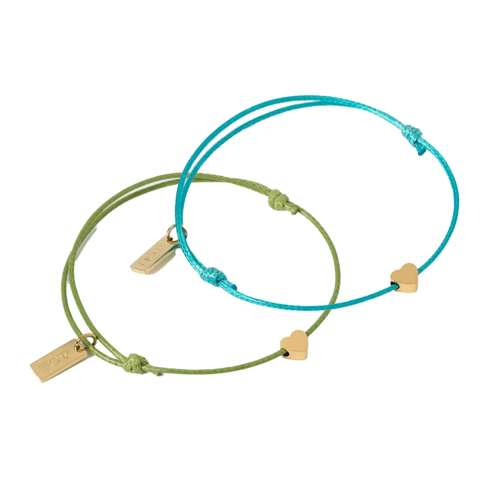 Angel Heart Friendship Bracelet Pair