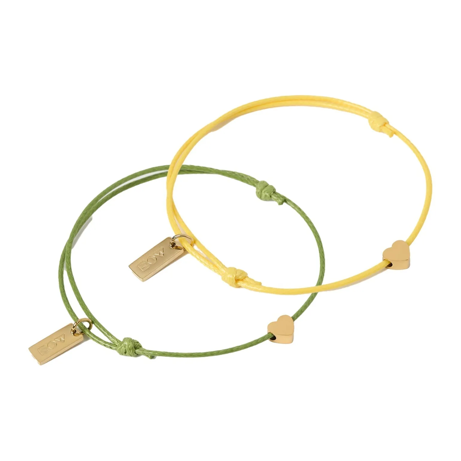 Angel Heart Friendship Bracelet Pair