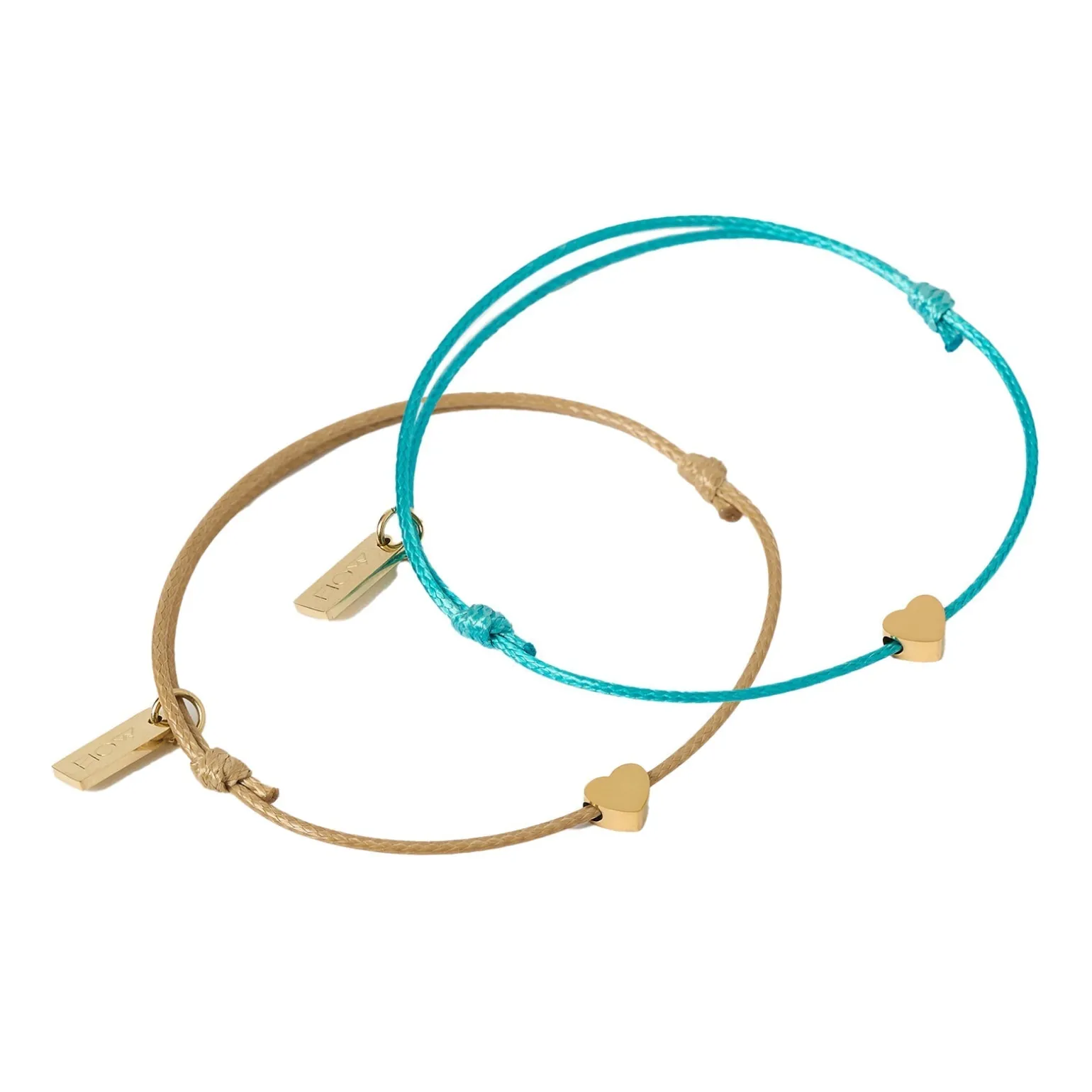 Angel Heart Friendship Bracelet Pair