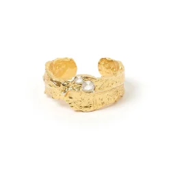 Anya Gold Ring - Clear Quartz