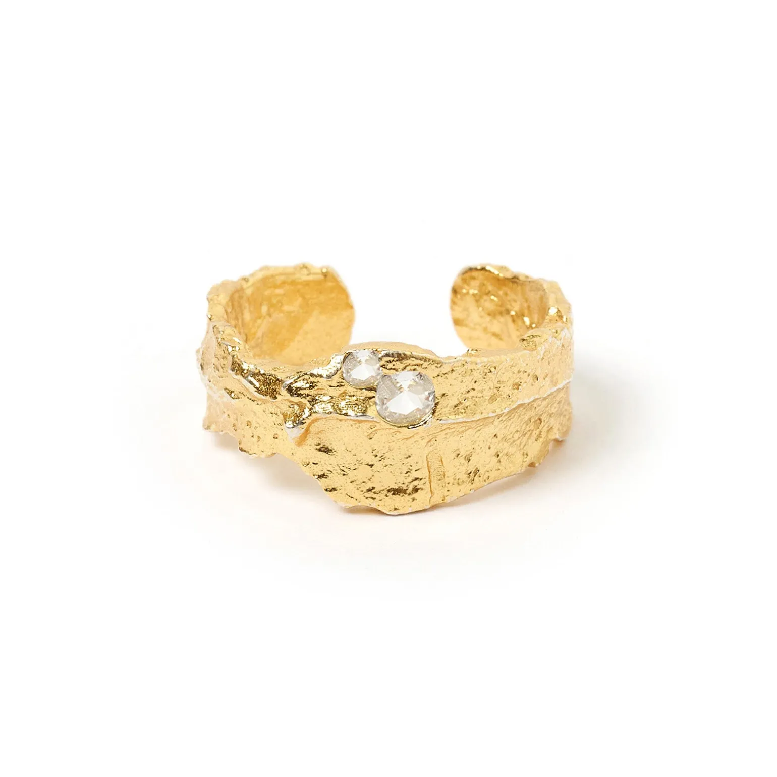 Anya Gold Ring - Clear Quartz