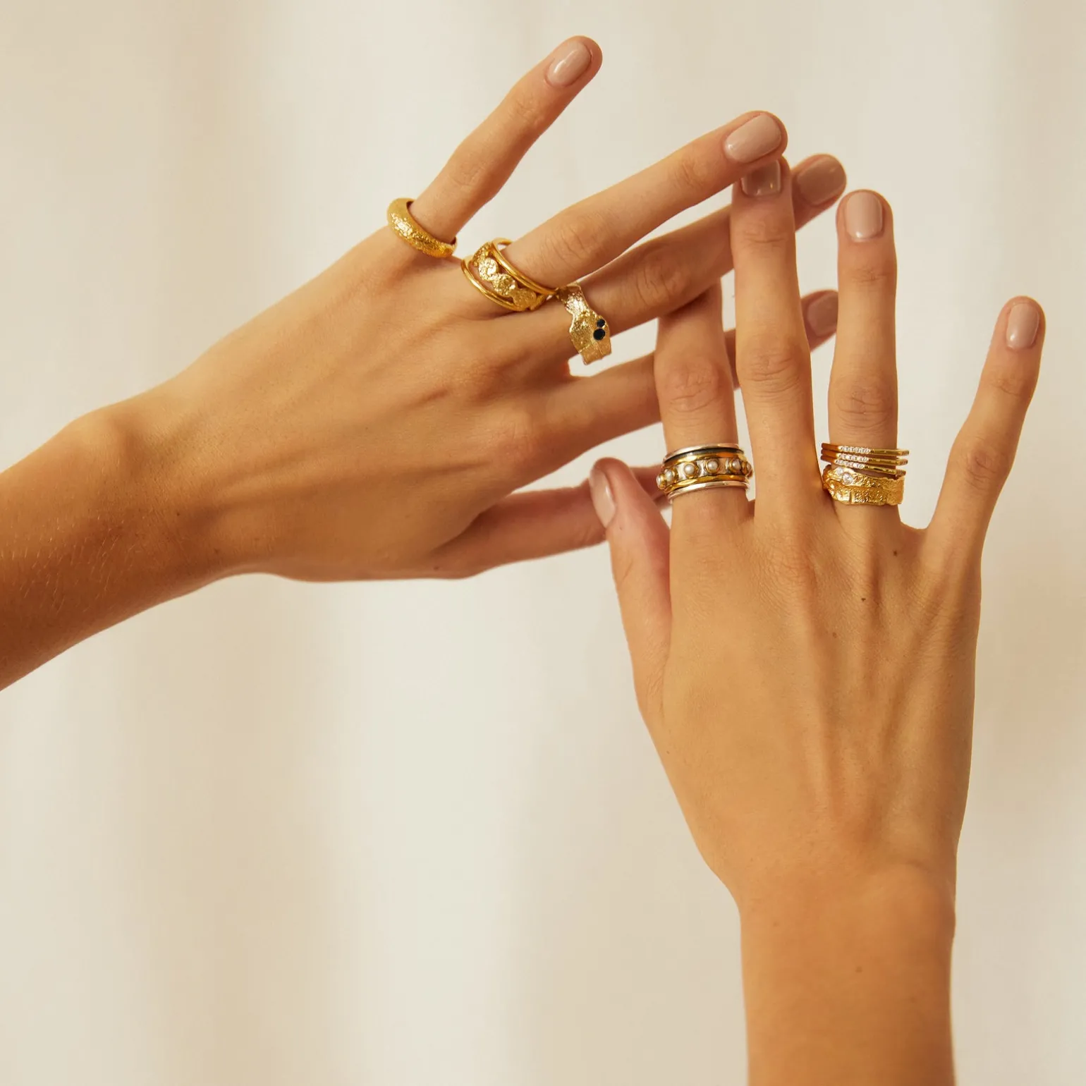 Anya Gold Ring - Clear Quartz