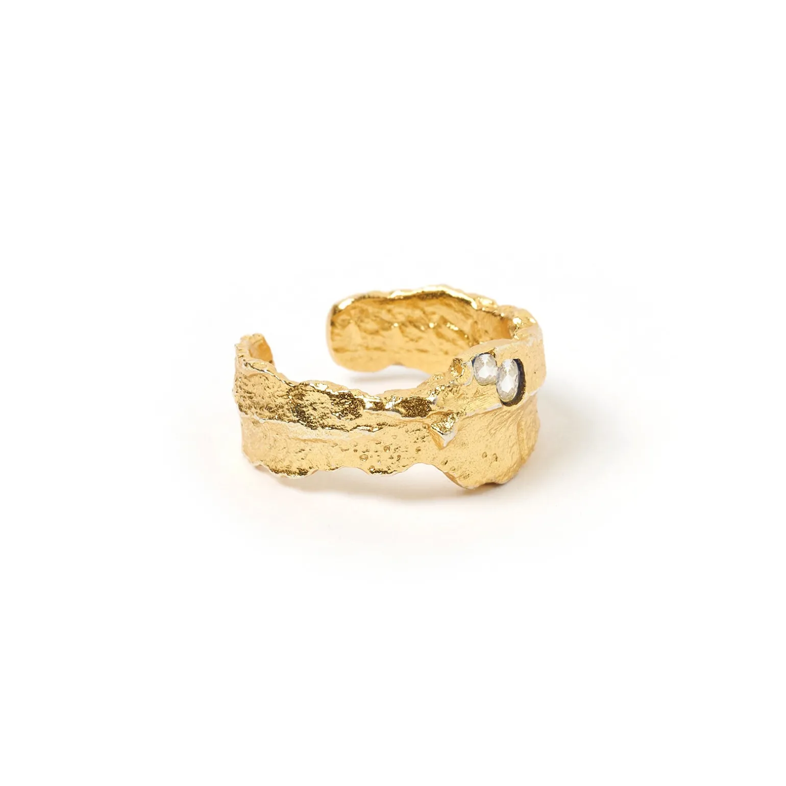 Anya Gold Ring - Clear Quartz