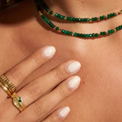 Anya Gold Ring - Emerald