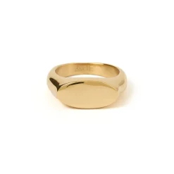 Aster Gold Signet Ring