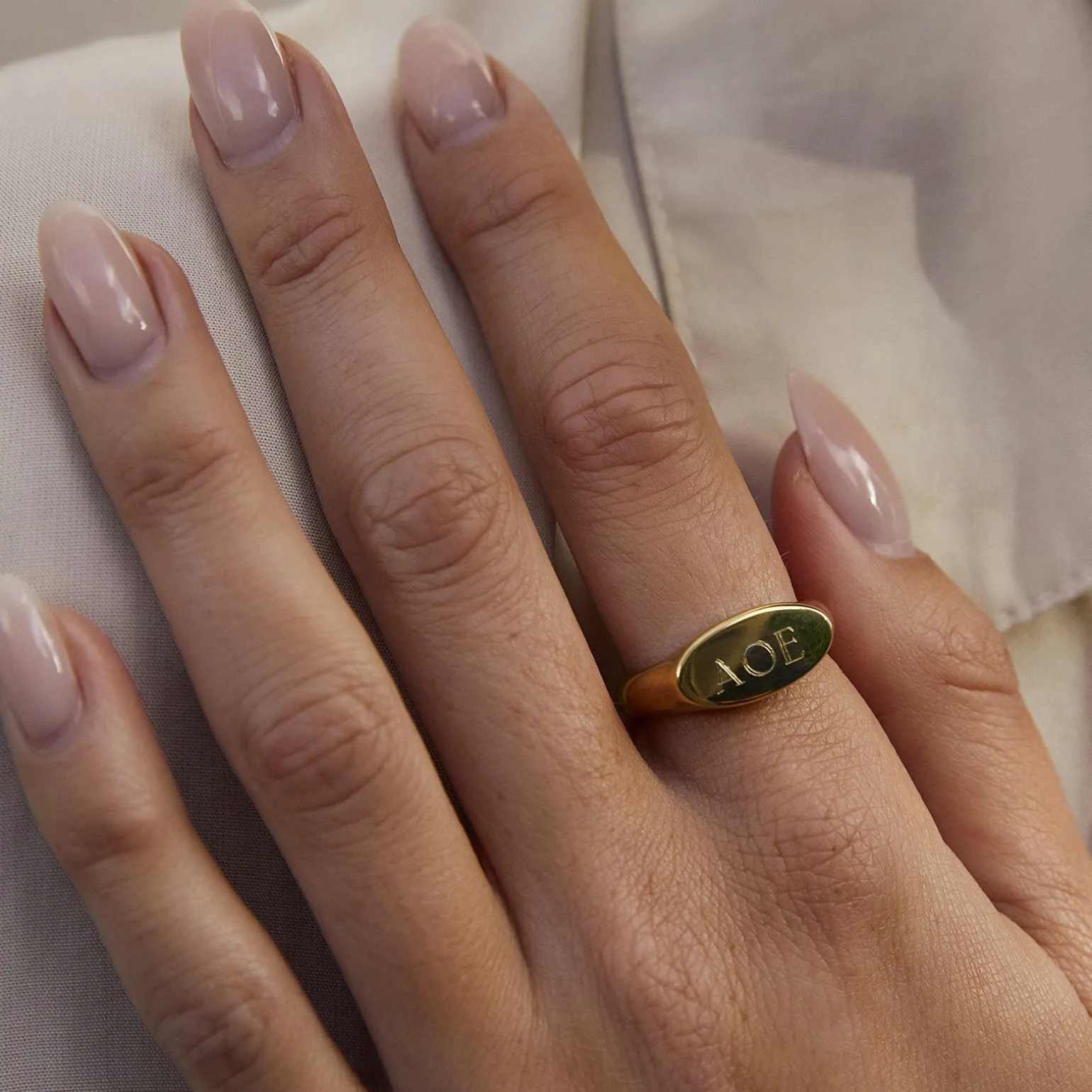Aster Gold Signet Ring