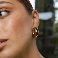 Bella Gold Hoop Earrings