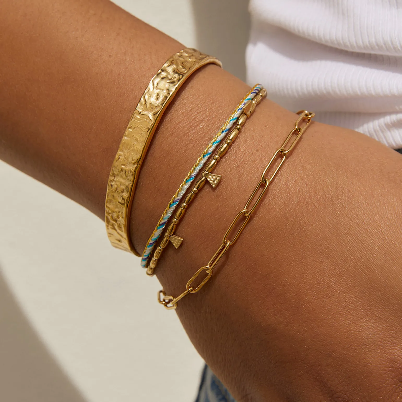 Bennie Gold Bracelet - Sky