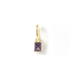 Birthstone Charm Single Stacker Earring