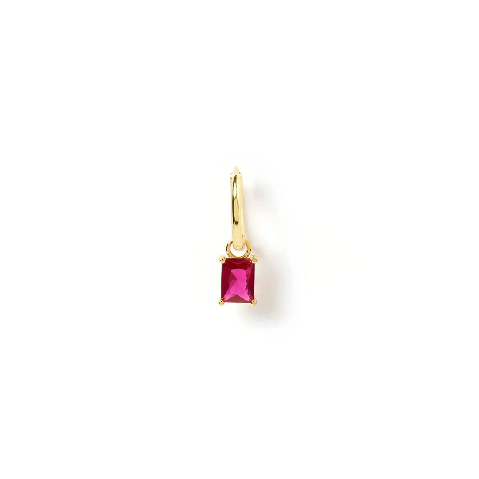 Birthstone Charm Single Stacker Earring