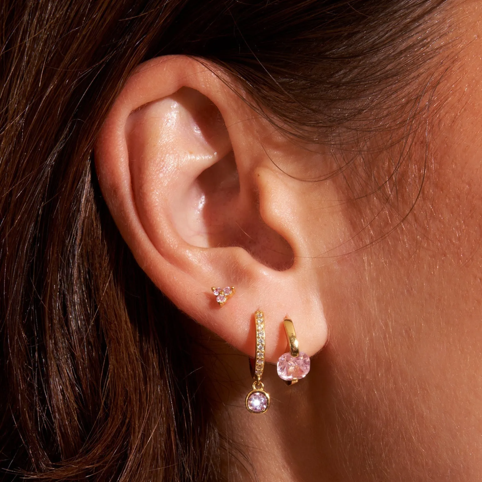 Cassia Stud Earrings - Rose