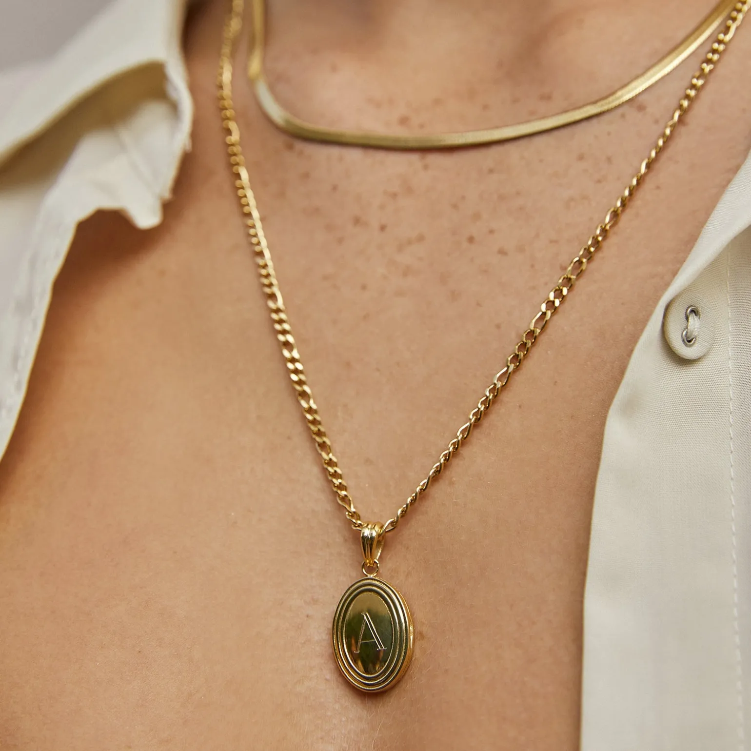Classic Gold Locket Necklace