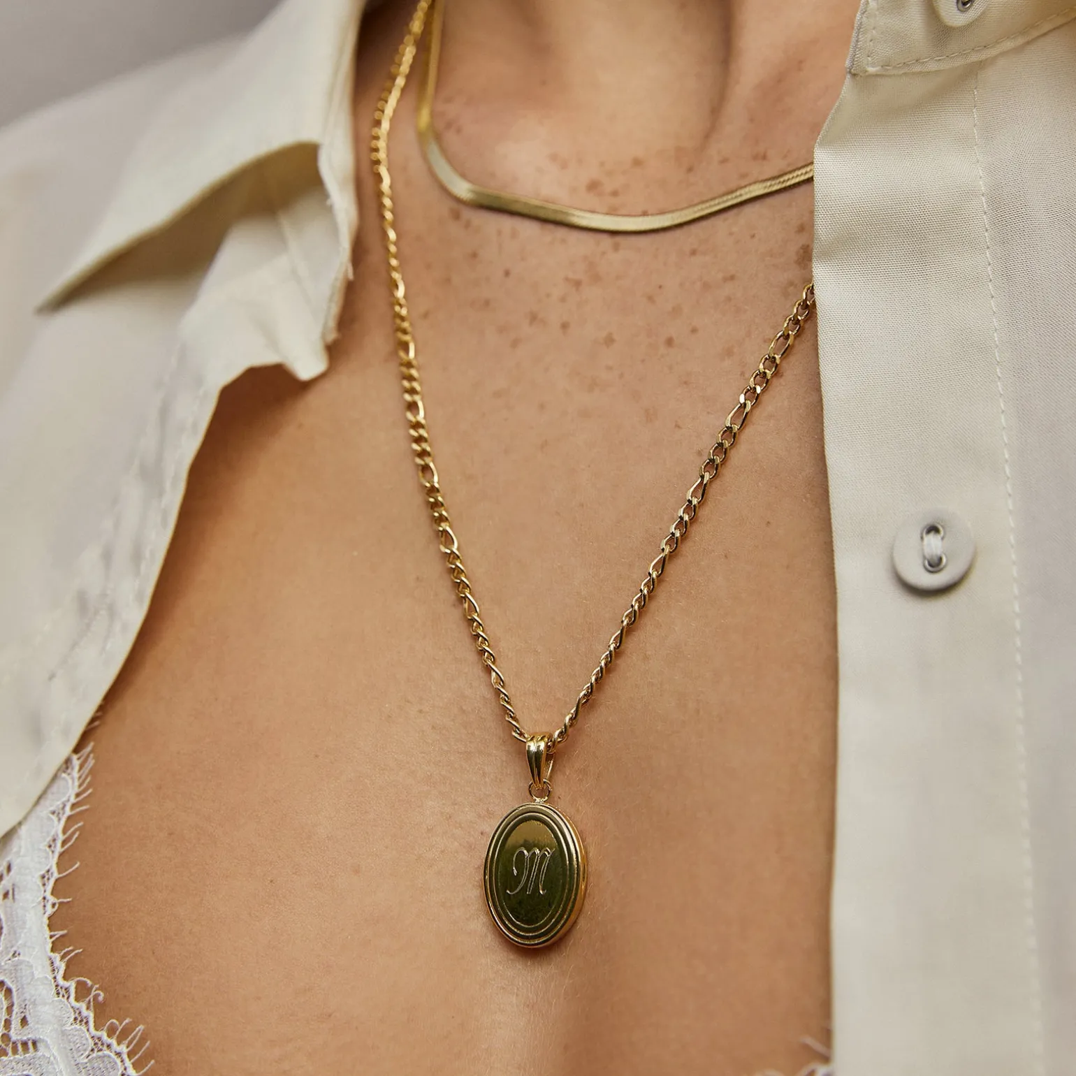 Classic Gold Locket Necklace