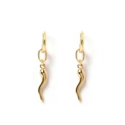 Cornicello Gold Charm Earrings - Large