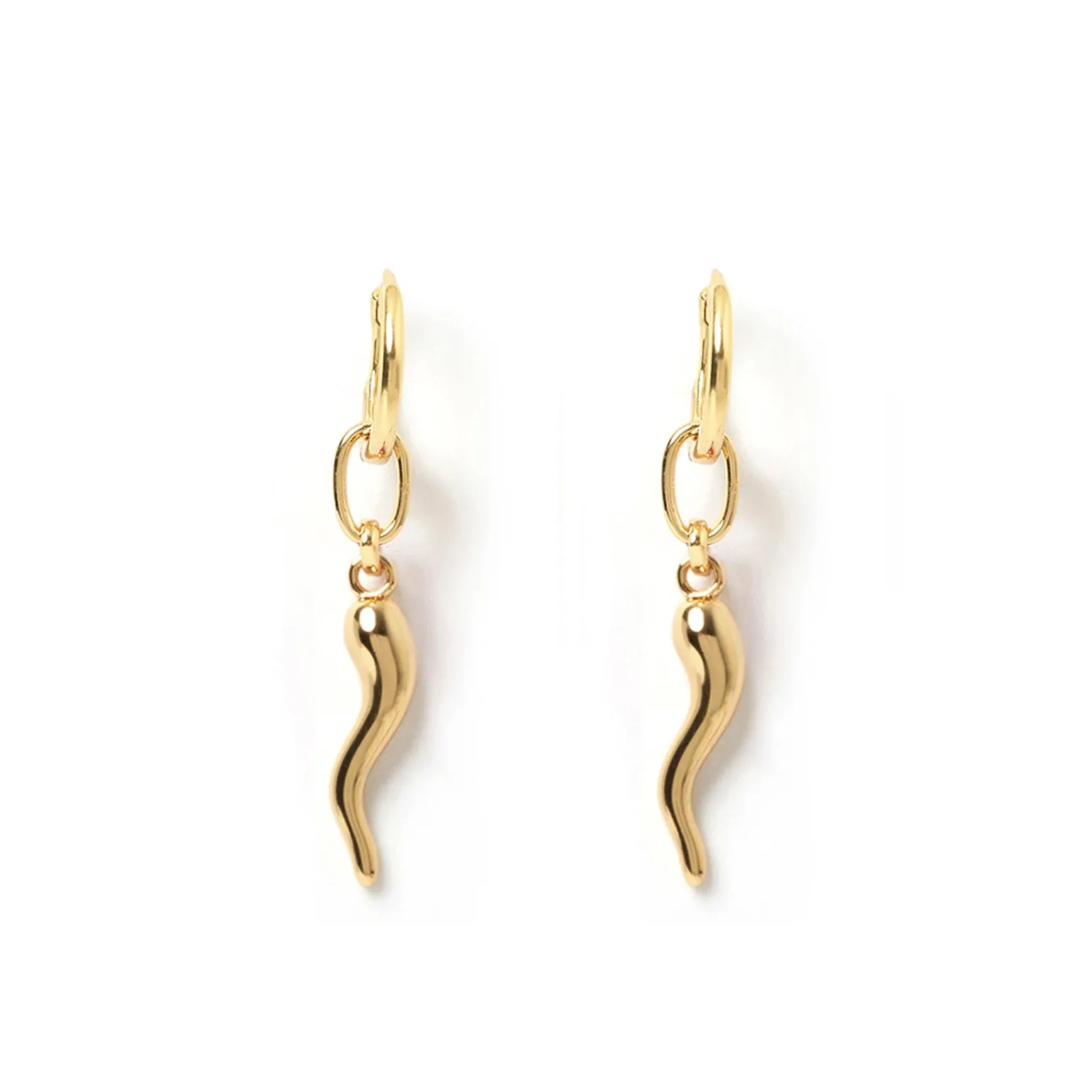 Cornicello Gold Charm Earrings - Large