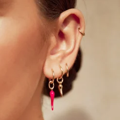 Cornicello Gold Charm Earrings - Small