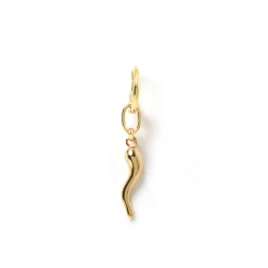 Cornicello Gold Single Charm Earring - Large