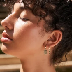 Cornicello Gold Single Charm Earring - Small