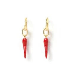 Cornicello Red Charm Earrings