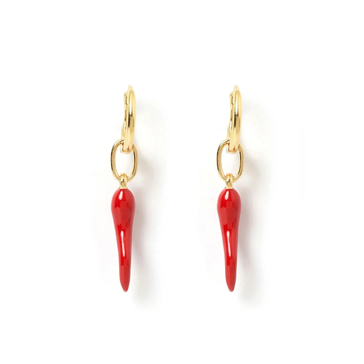 Cornicello Red Charm Earrings