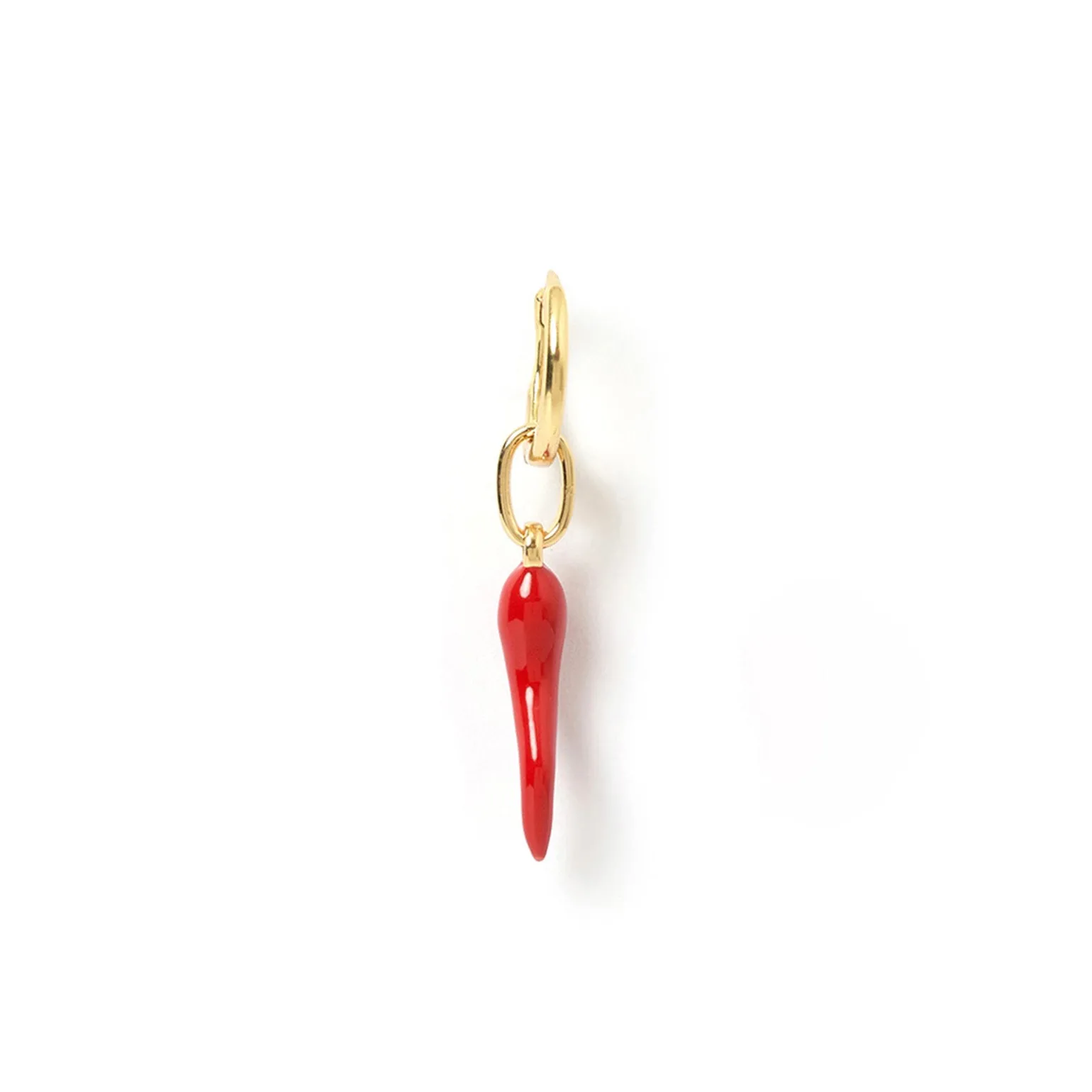 Cornicello Red Single Charm Earring