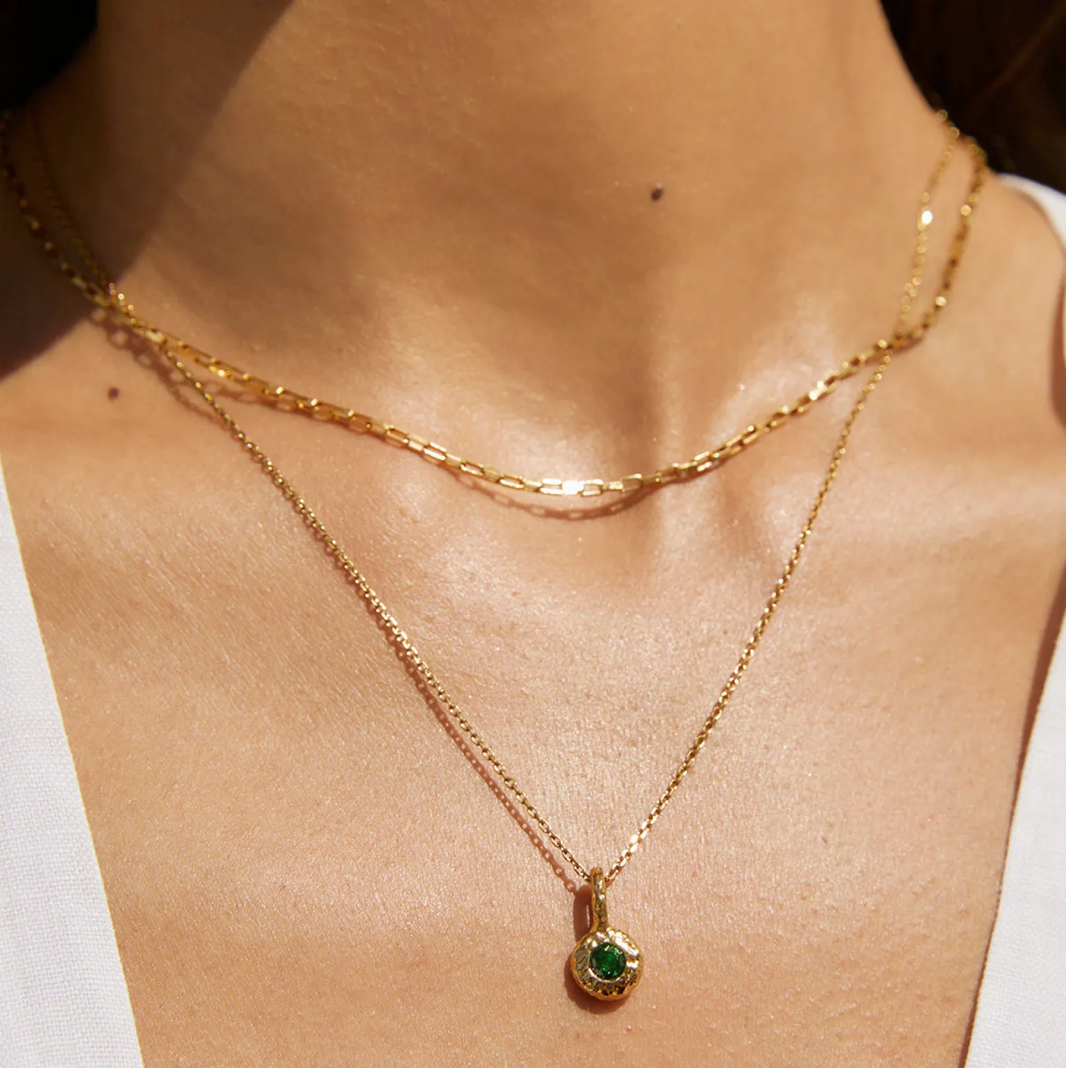 Crushed Birthstone Necklace