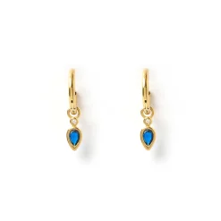 Daisy Gold Earrings - Sapphire