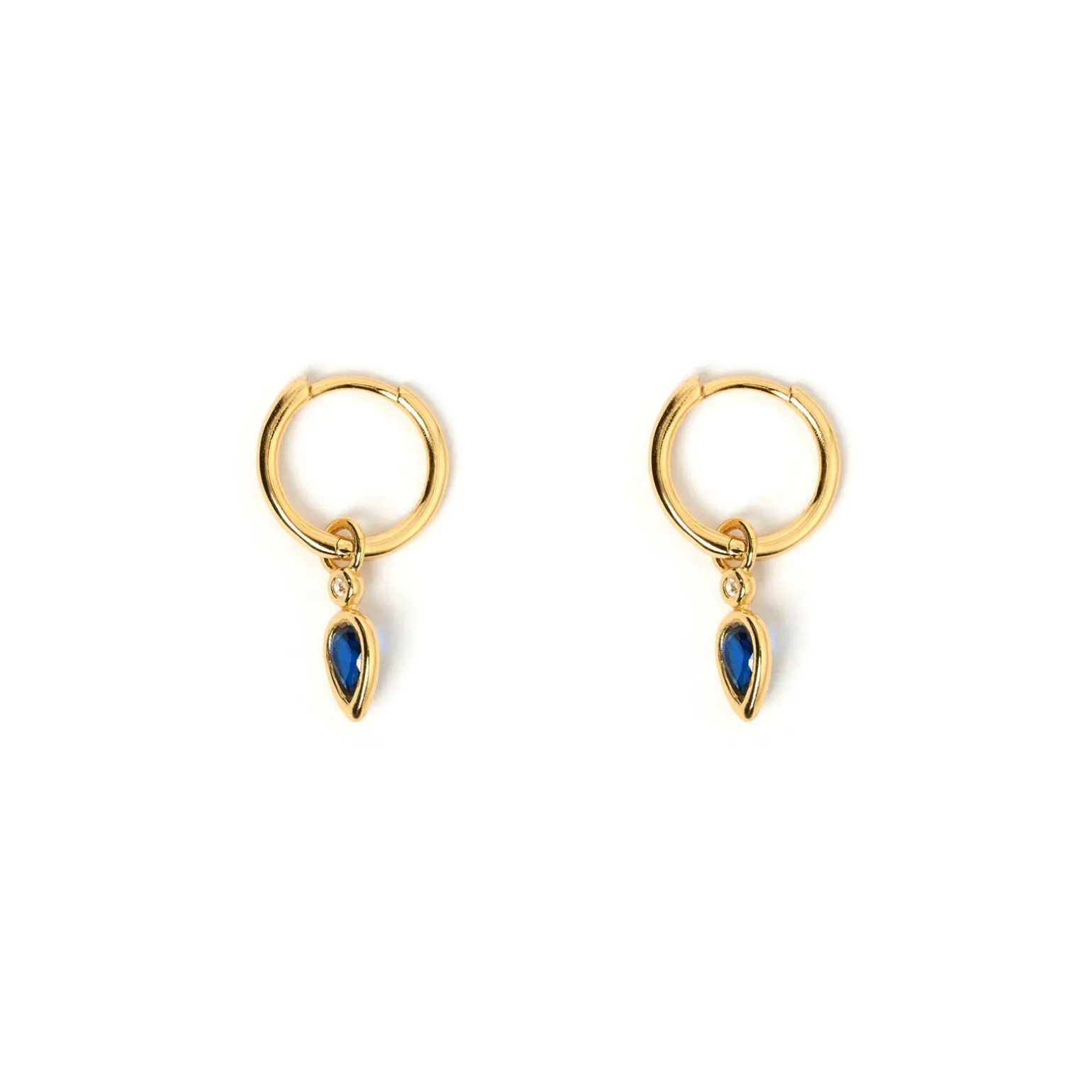 Daisy Gold Earrings - Sapphire