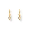 Daisy Gold Earrings - Stone