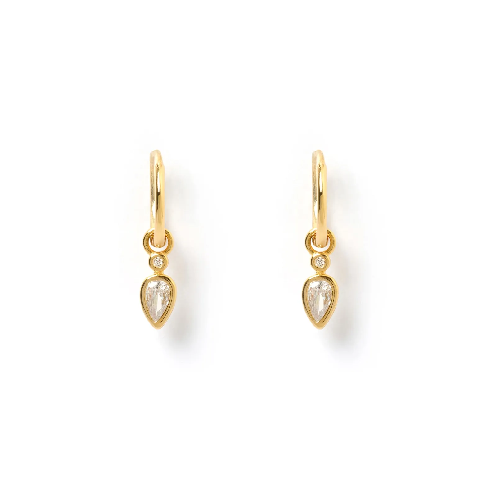 Daisy Gold Earrings - Stone